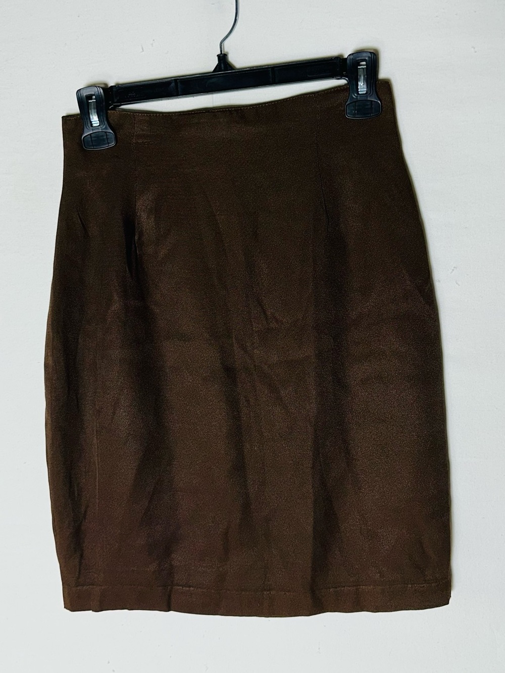 Vintage 90s Cline & Co. Brown Pencil Skirt Mini Skirt 4 Corporate Chic Academic